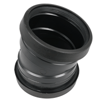 Soil Pipe Double Socket  15° Bend Pushfit - 110mm