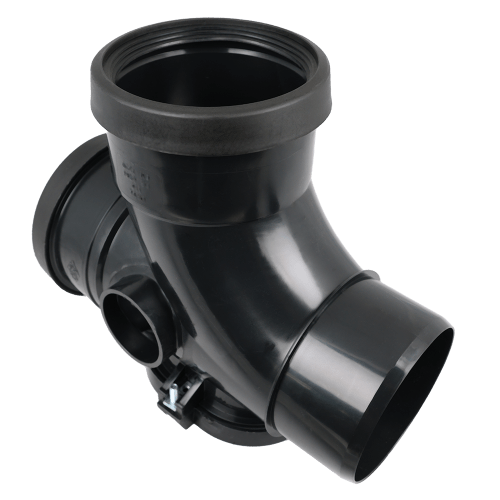 Soil Pipe Double Socket Access Door 92° Tee Pushfit - 110mm