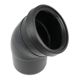 Soil Pipe Single Socket  45° Bend Pushfit - 110mm