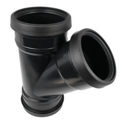 Soil Pipe Triple Socket 45° Tee Pushfit - 110mm