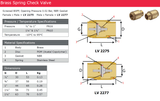 Brass BSPP Spring Check Valve - Female X Male