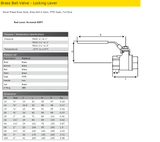 BRASS BSPT BALL VALVE - RED LEVER HANDLE - LOCKABLE.