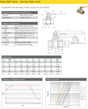 BRASS BALL VALVE - SPRING CLOSE LEVER