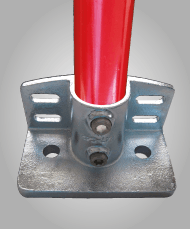 GALVANISED HANDRAIL SYSTEM - 247- BASE FLANGE WITH KICK PLATE