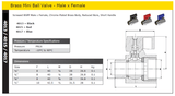 Brass Mini Ball Valve - Male x Female