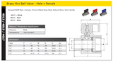 BRASS MINI BALL VALVE - MALE x FEMALE