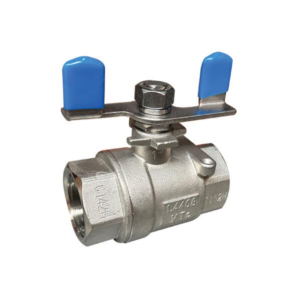 STAINLESS STEEL 316 BSPP BUTTERFLY HANDLE BALL VALVE
