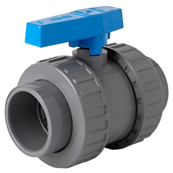 ABS Plain Double Union Ball Valve  - EPDM Seals