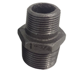 BLACK MALLEABLE IRON REDUCING HEX NIPPLE BSPT