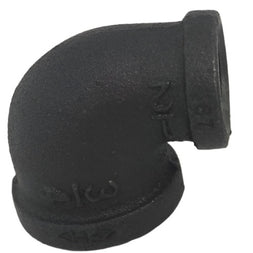 BLACK MALLEABLE IRON REDUCING ELBOW BSPT