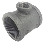Black Malleable Iron Reducing Tee BSPT
