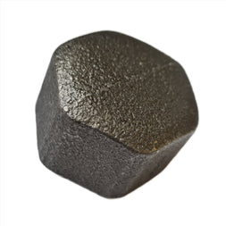Black Malleable Iron Hexagon Cap BSP