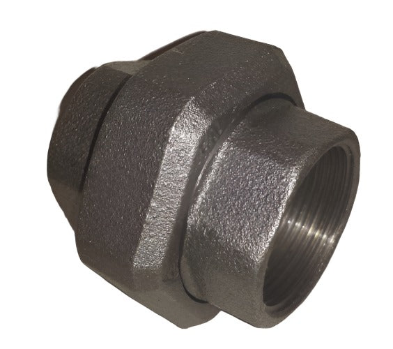Black Malleable Iron Bronze/Iron Union BSPT