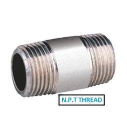 Stainless Steel 316 Barrel Nipple - NPT