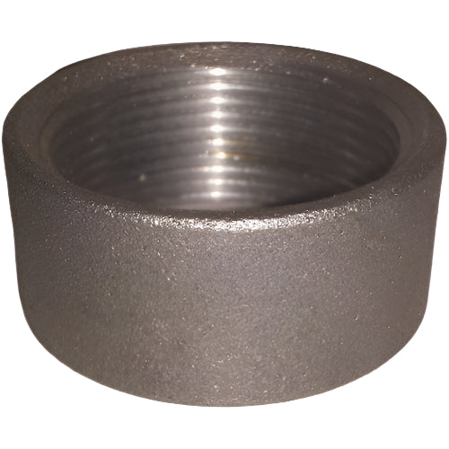 Black Mild Steel Half Socket BSPP - Weldable