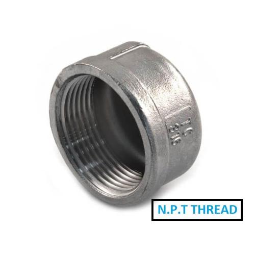 STAINLESS STEEL 316 ROUND CAP - NPT