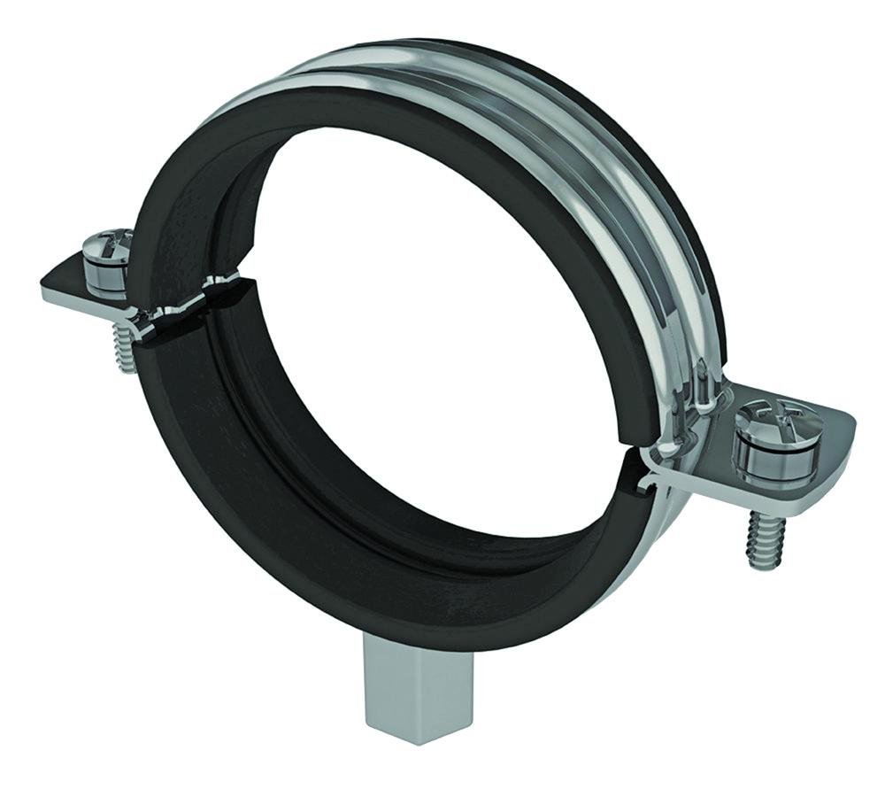 BZP LINED PIPE CLAMP WITH BOSS