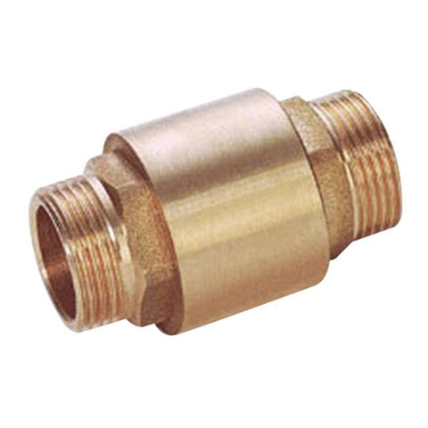BRASS BSPP SPRING CHECK VALVE - MALE x MALE.
