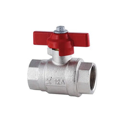 BRASS BALL VALVE - VENTED - PTFE SEAT - BUTTERFLY HANDLE