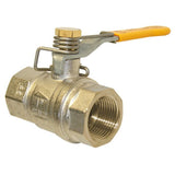 BRASS BALL VALVE - SPRING CLOSE LEVER