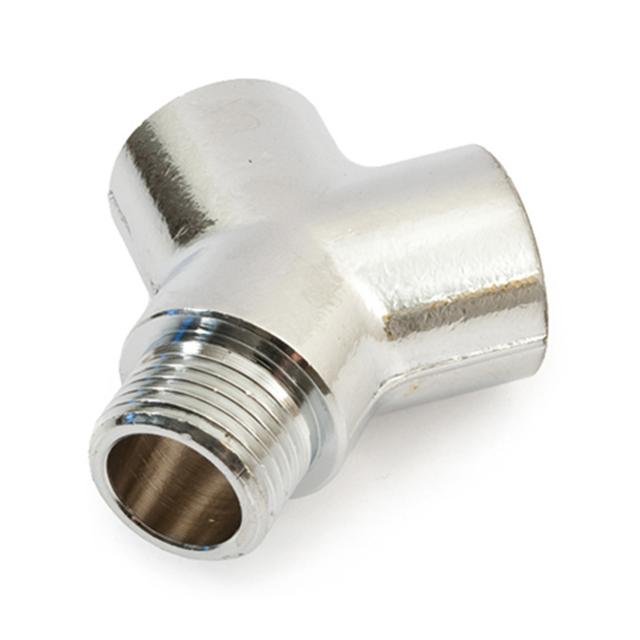 1/2" BRASS Y FITTING - CHROME