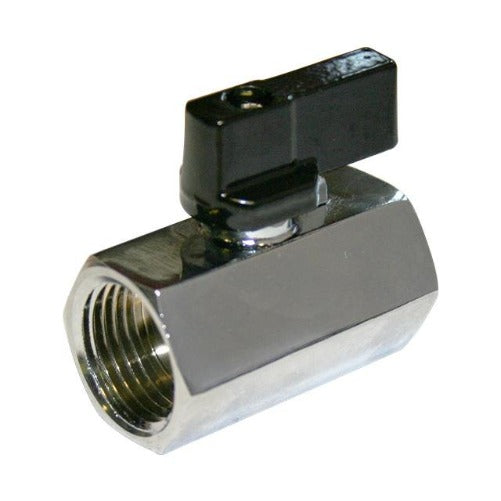 SYOWADA 3-Pack Brass Mini Ball Valves - 1/4" NPT Female To Male Shut-Off Valves