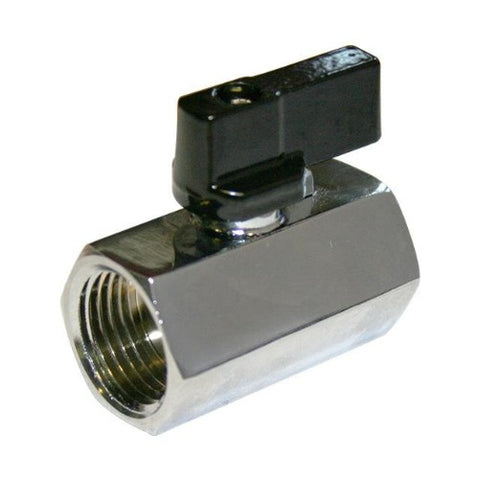 BRASS MINI BALL VALVE - FEMALE X FEMALE