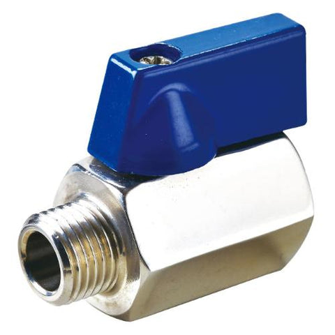 STAINLESS STEEL 316 BSPP MINI BALL VALVE MALE x FEMALE.