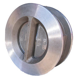 STAINLESS STEEL DUAL PLATE CHECK VALVE - WAFER PATTERN.