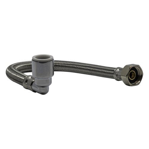 Female BSP x Pushfit Elbow FLEXIBLE TAP CONNECTOR - WRAS APPROVED