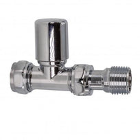 15mm Chrome Straight Radiator Valve
