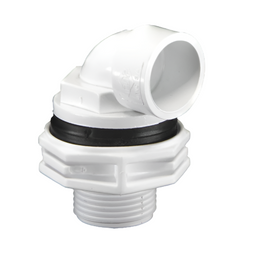 Solvent Waste Overflow Bent Tank connector - 20mm X 3/4"