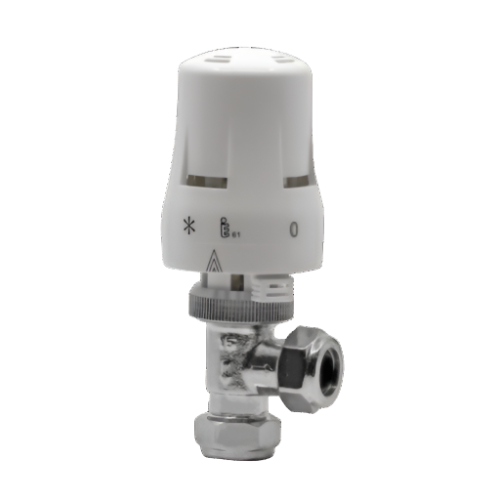 15mm Thermostatic Angled Radiator Valve