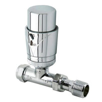 15mm Luxury Chrome Thermostatic Straight Radiator Valve