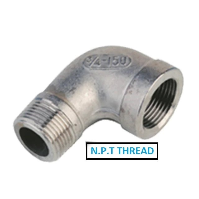 STAINLESS STEEL 316 90 MALE / FEMALE ELBOW- NPT
