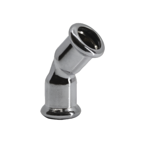 15mm Chrome M Profile Press 45° Obtuse Elbow