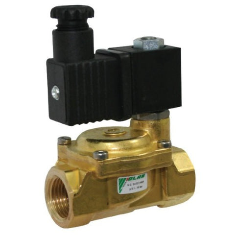 BRASS SOLENOID VALVE - NORMALLY OPEN - NBR DIAPHRAGM