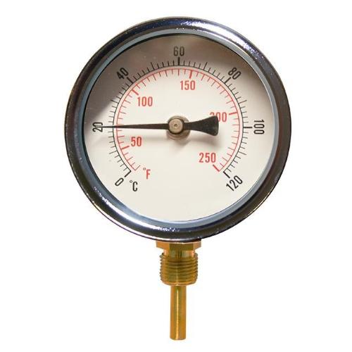 Temperature Gauge - 100mm Dial - 50mm Pocket