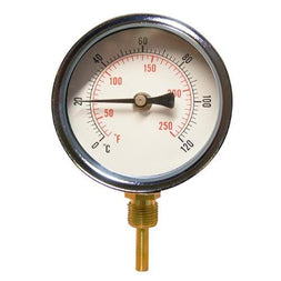 Temperature Gauge - 100mm Dial - 100mm Pocket