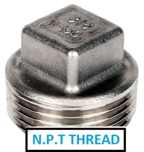 STAINLESS STEEL 316 SQUARE HEAD PLUG- NPT