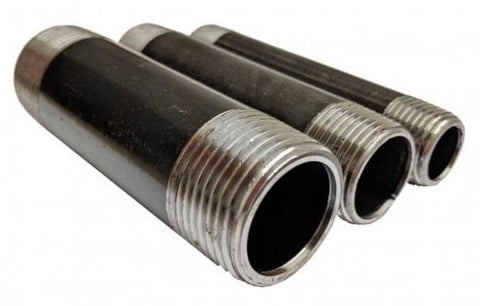 Black/Self Colour Steel Pipe up to 900mm - Threaded Both Ends