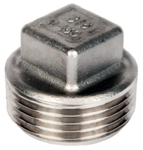 Stainless Steel 316 Square Head Plug BSPT 150lbs