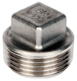 STAINLESS STEEL 316 SQUARE HEAD PLUG BSP 150lbs