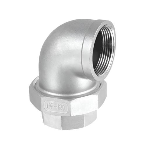 STAINLESS STEEL 316 F x F UNION ELBOW c/w PTFE SEAT BSP 150lbs 