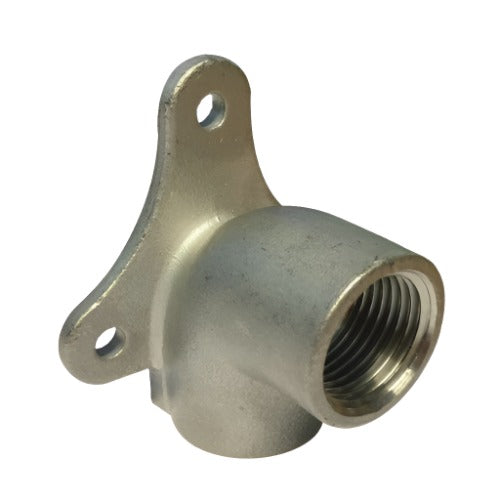 STAINLESS STEEL 90° ELBOW WITH WALL PLATE