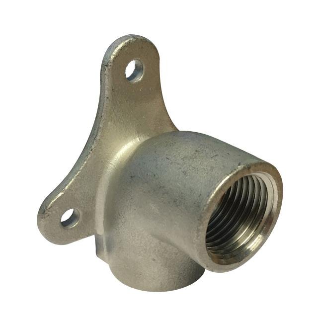 STAINLESS STEEL 90° ELBOW WITH WALL PLATE