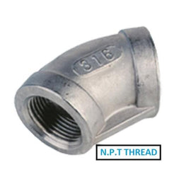 Stainless Steel 316 Female 45° Elbow 150lbs - NPT