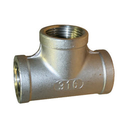 Stainless Steel 316 Equal Tee BSPP 150lbs