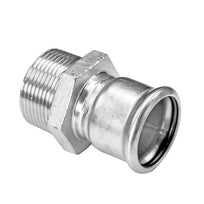 Stainless Steel 'M' Profile Press Male Iron BSPT