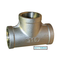 Stainless Steel 316 Equal Tee - NPT